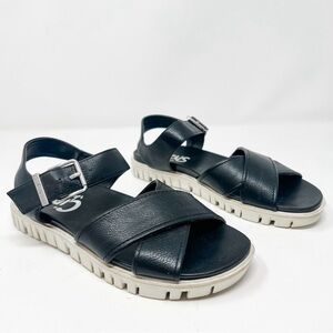 Circus Sam Edelman Size 6.5 Narcissa Black Double Strap Buckle Sandals